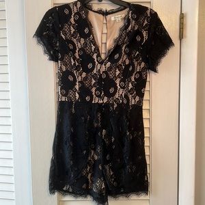Women’s Small Black Lace Romper
